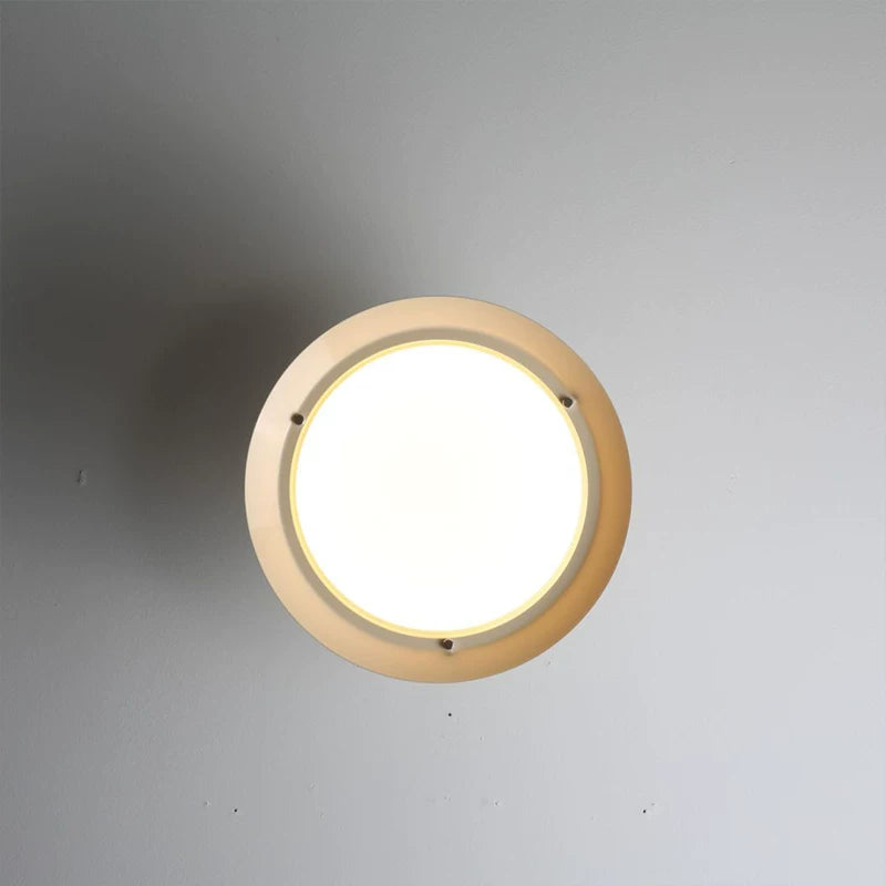Luma Scandinavian Ceiling Light, Layered Round Semi-Flush Mount Fixture for Bedroom, Entryway & Hallway