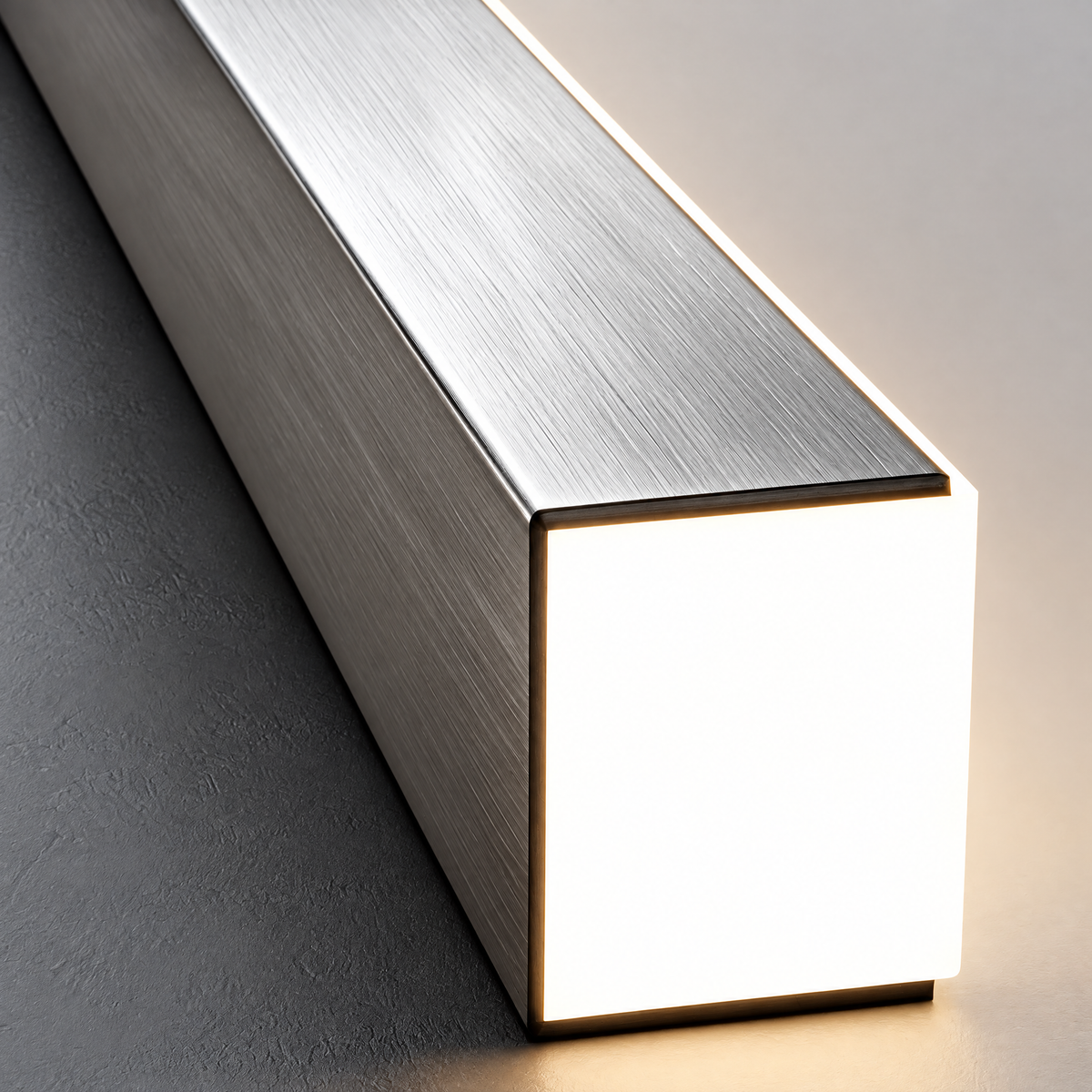 Linea Modern Linear Pendant Light, Minimalist Silver-Tone Bar Ceiling Fixture for Dining Table & Kitchen Island