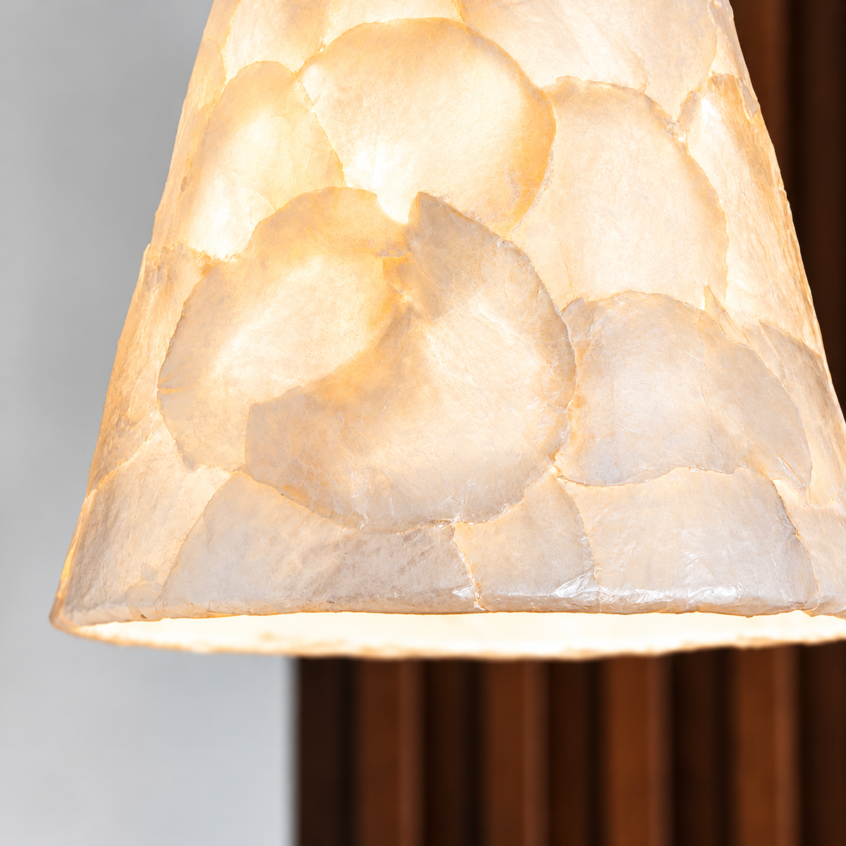 Maris Shell-Inspired Wall Sconce, Tapered Bedside Wall Light with Silver-Tone Arm for Bedroom & Living Room